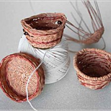 Плетение миниатюрных корзин