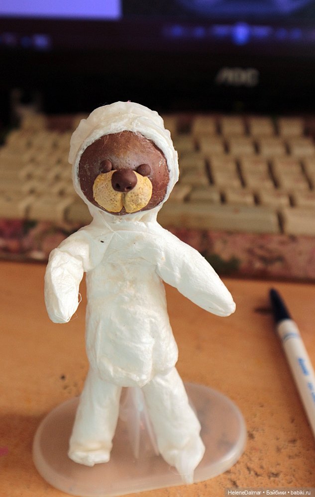 Мои первые ватнички — Ватные игрушки на елку: ретро (фото 3)