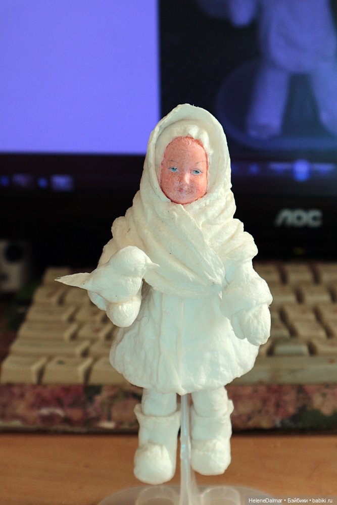 Мои первые ватнички — Ватные игрушки на елку: ретро (фото 2)