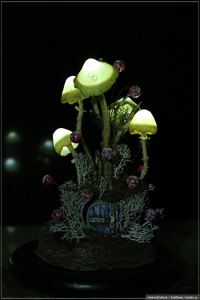 Как я делала светильник с грибами | Бэйбики Как я делала светильник с грибами