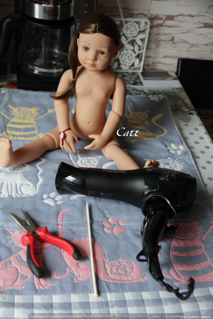 Мой опыт: замена глаз и ресниц куколке Gotz Амели (фото 4)