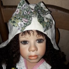 Шляпка панамка для большой куклы Кристин Оранж