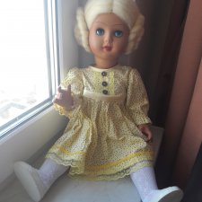 Итальянская куколка из( тортулона, колкого пластика?) Парик-шерсть