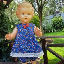 Целулоидный пупс СССР с клеймом ромб.