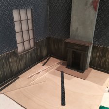 Камин в гостиной в Паучем тупике - покраска