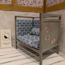 Мини диванчик "Бабочки-шалфей"