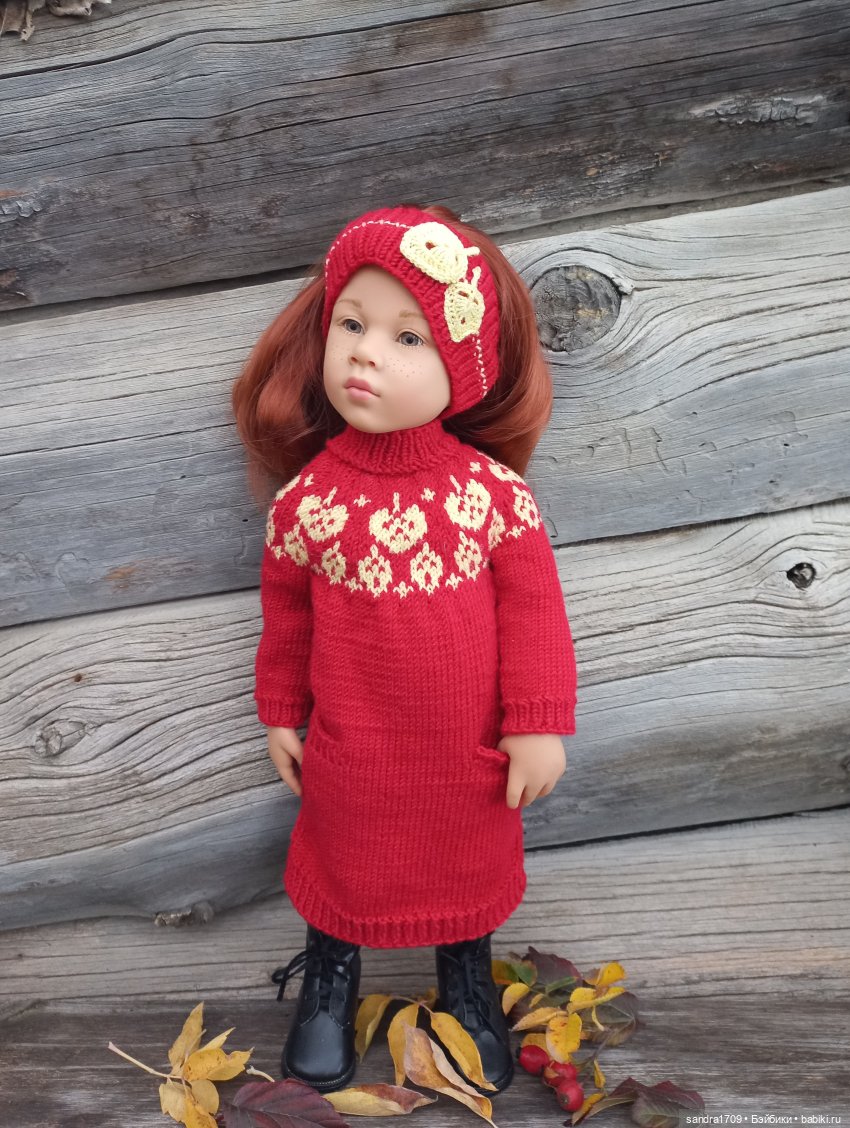 И снова на спицах осень — Одежда и обувь для кукол своими руками: фото (фото 7)