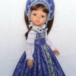 Русский народный костюм  для Паолы Рейна синий