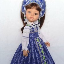 Русский народный костюм  для Паолы Рейна синий