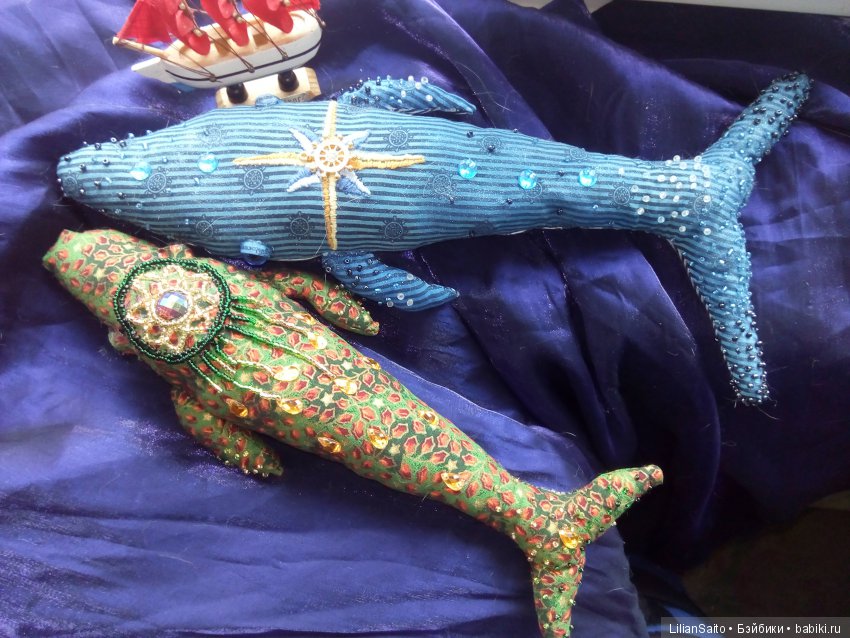 Еще немного о китах — Текстильные игрушки и примитивы: кофейные (фото 7)