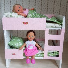 Этажная кроватка для маленьких куколок