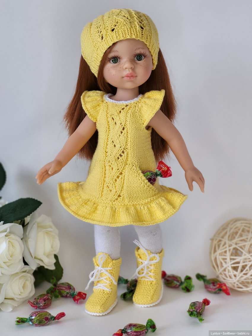 Paola Reina Паола Рейна одежда для кукол паола рейна paola reina clothes Оля Плетнева одежда для кукол вязание для кукол МК мастер классы Авторские МК Оли Плетневой мк для кукол сп для кукол совместный проект по вязанию вяжу куклам вяжем куклам спицами Кристи Клеопатра для паолок платье с карманами вязание кармана прорезной карман косынка ботинки обувь вязаная для кукол