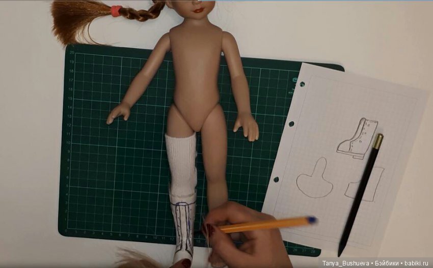 Как сделать выкройку ботиночек для куклы (фото 3)
