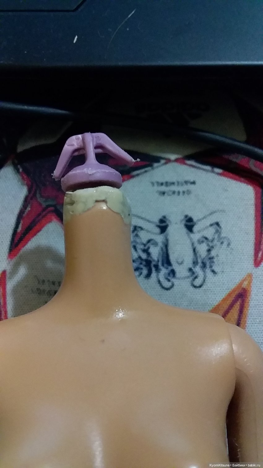 Починка трещин на шее с якорем. Мк "Миссис Бэйбики"