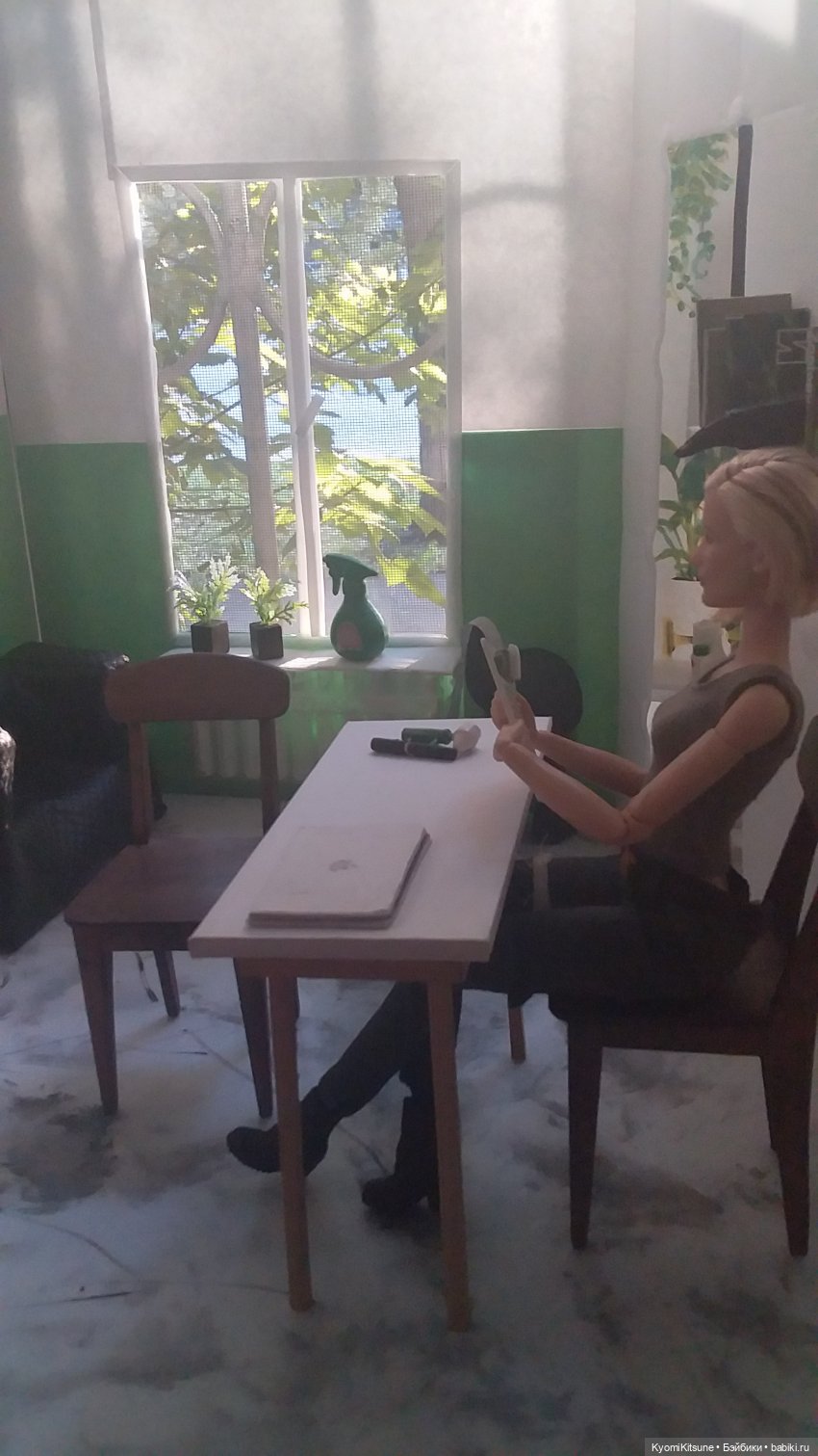 Починка трещин на шее с якорем. Мк "Миссис Бэйбики"