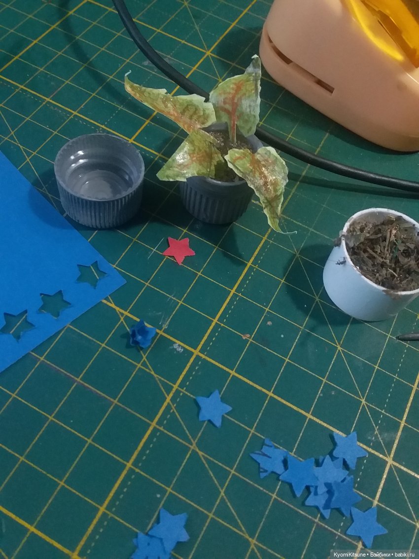 Цветок в горшочке — Создание миниатюры: МК (фото 8)