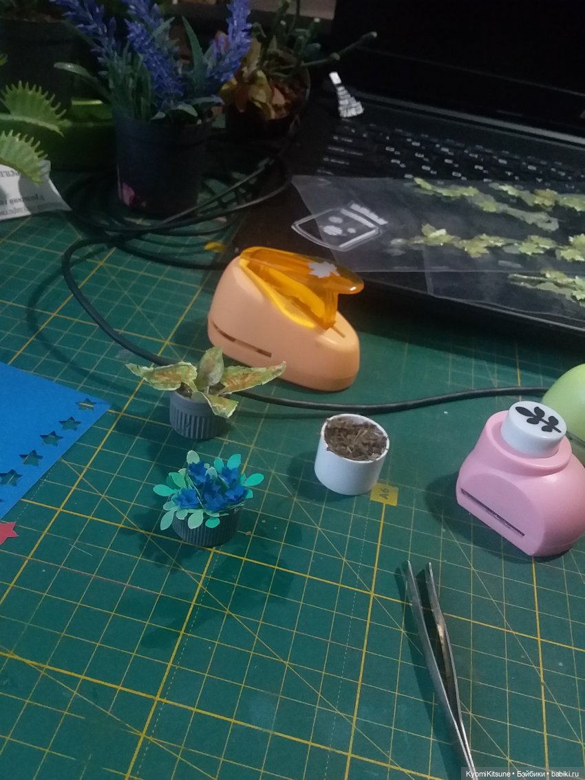 Цветок в горшочке — Создание миниатюры: МК (фото 10)