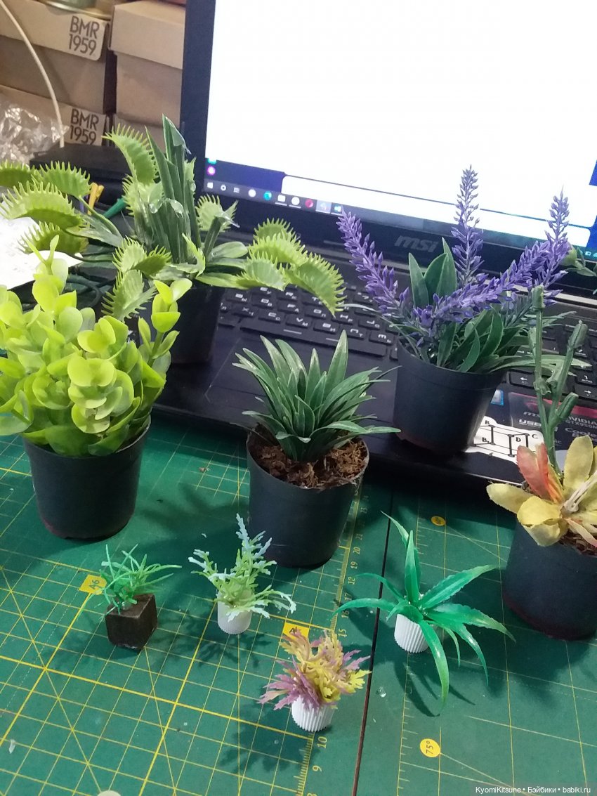 Цветок в горшочке — Создание миниатюры: МК (фото 2)