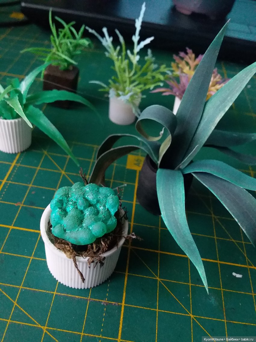 Цветок в горшочке — Создание миниатюры: МК