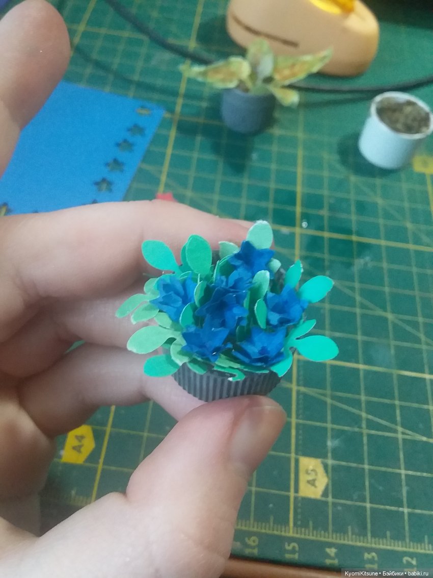 Цветок в горшочке — Создание миниатюры: МК (фото 9)