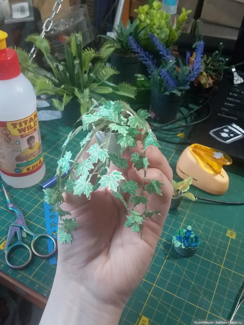 Цветок в горшочке — Создание миниатюры: МК