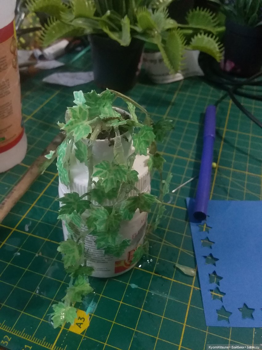 Цветок в горшочке — Создание миниатюры: МК