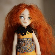 Рыжая шарнирная кукла, 14 см
