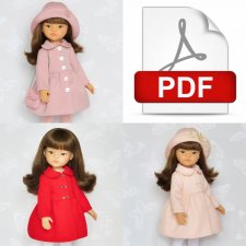 Выкройка пальто в формате PDF для кукол Паола Рейна.