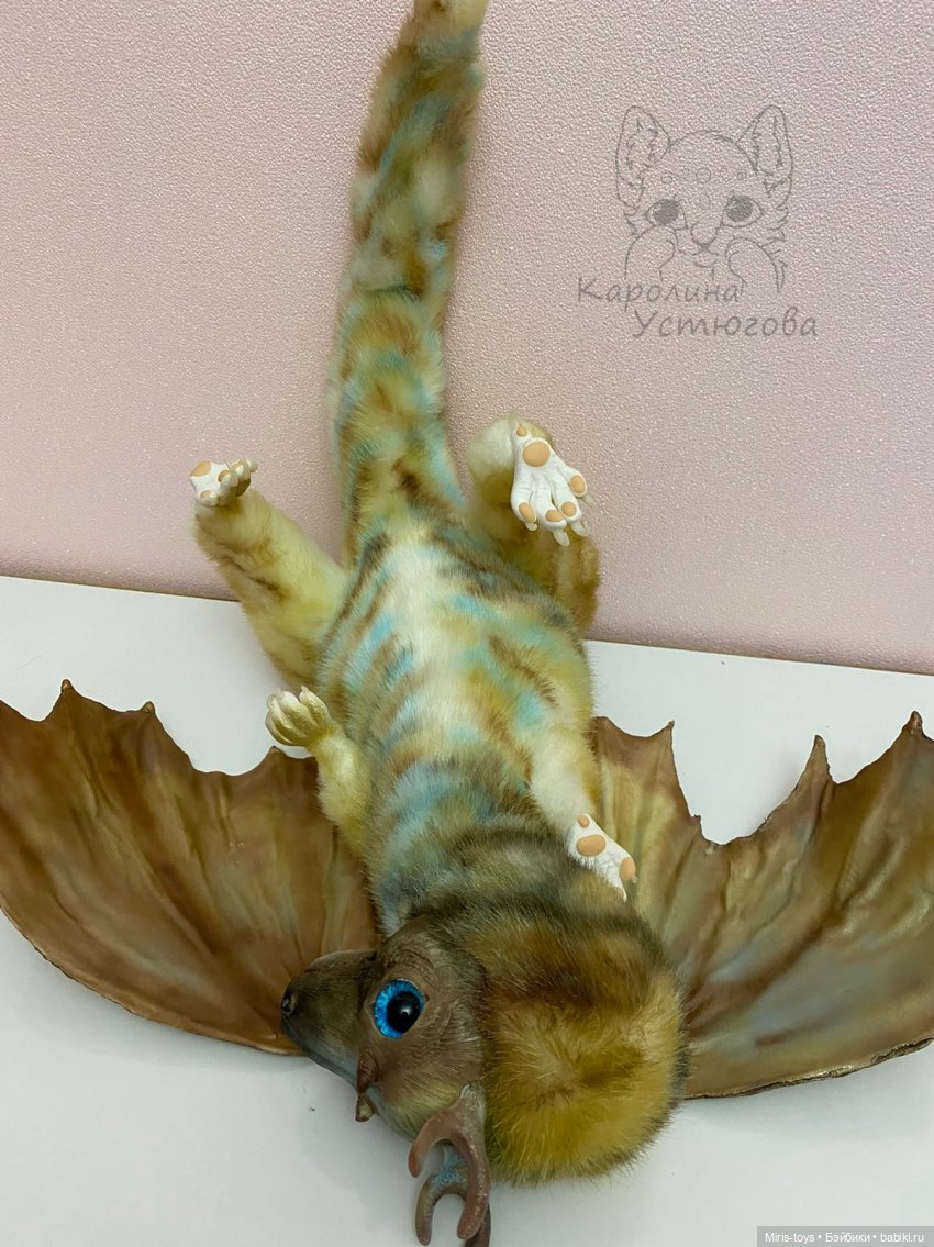 Дракон и звезды добра — Игрушки в смешанной технике (мех и глина): Арт