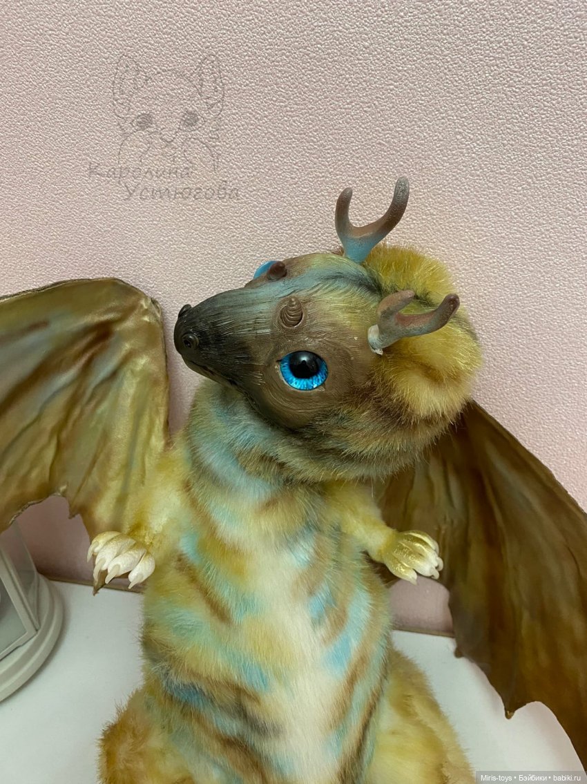 Дракон и звезды добра — Игрушки в смешанной технике (мех и глина): Арт (фото 4)
