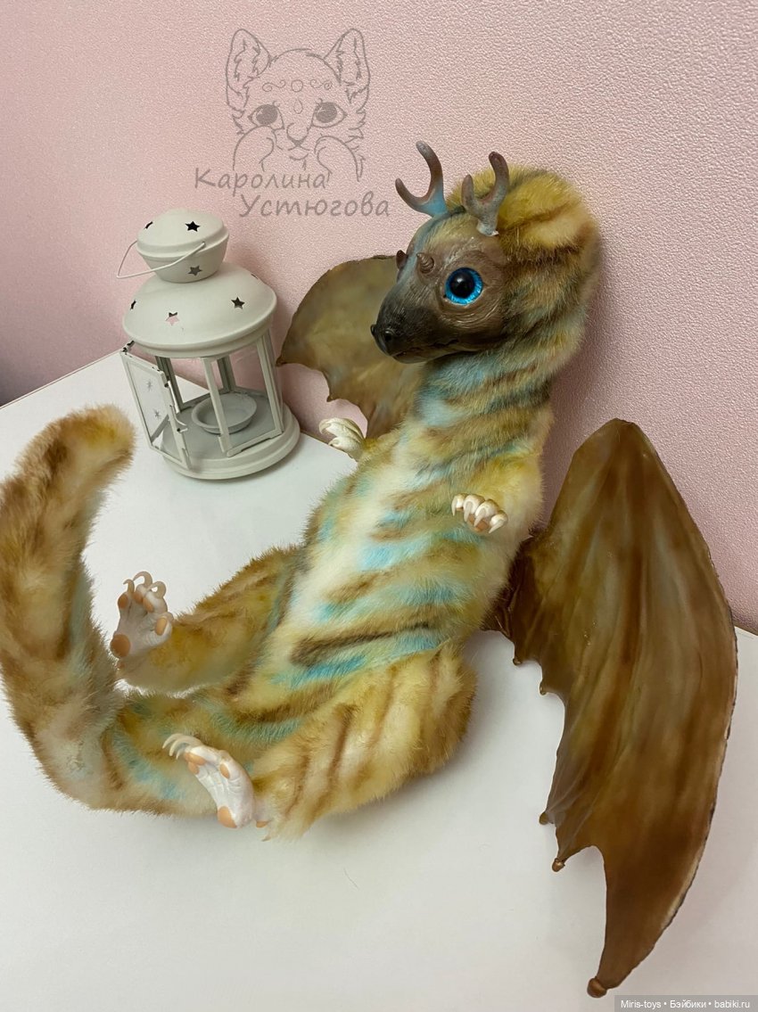 Дракон и звезды добра — Игрушки в смешанной технике (мех и глина): Арт