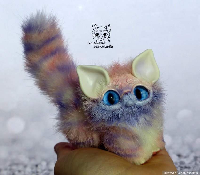 Котенок Мармелад — Игрушки в смешанной технике (мех и глина): Арт (фото 9)