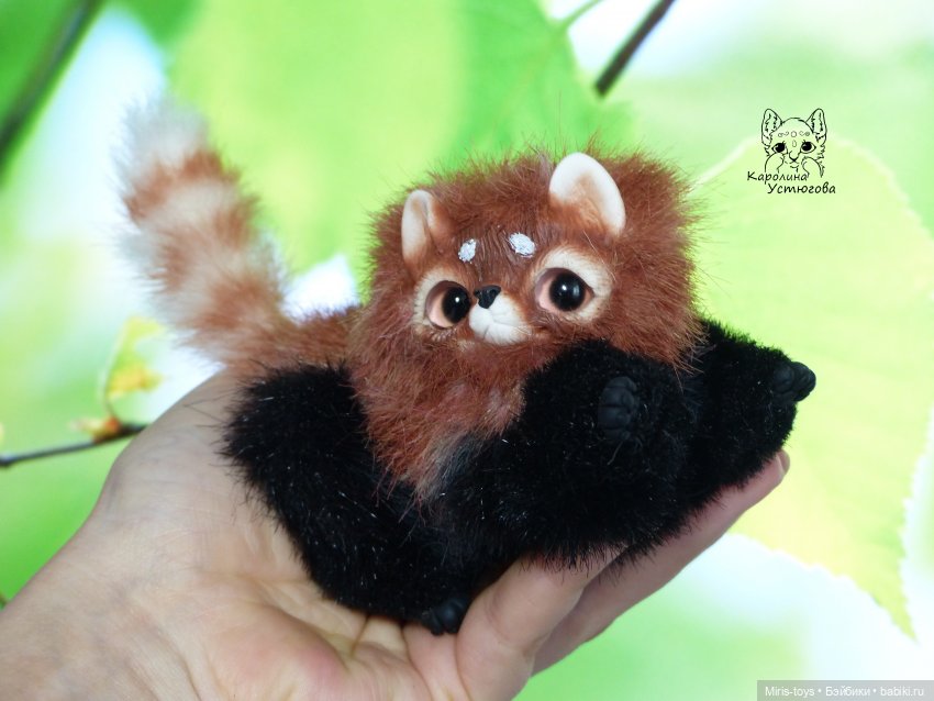 Красная панда — Игрушки в смешанной технике (мех и глина): Арт (фото 3)