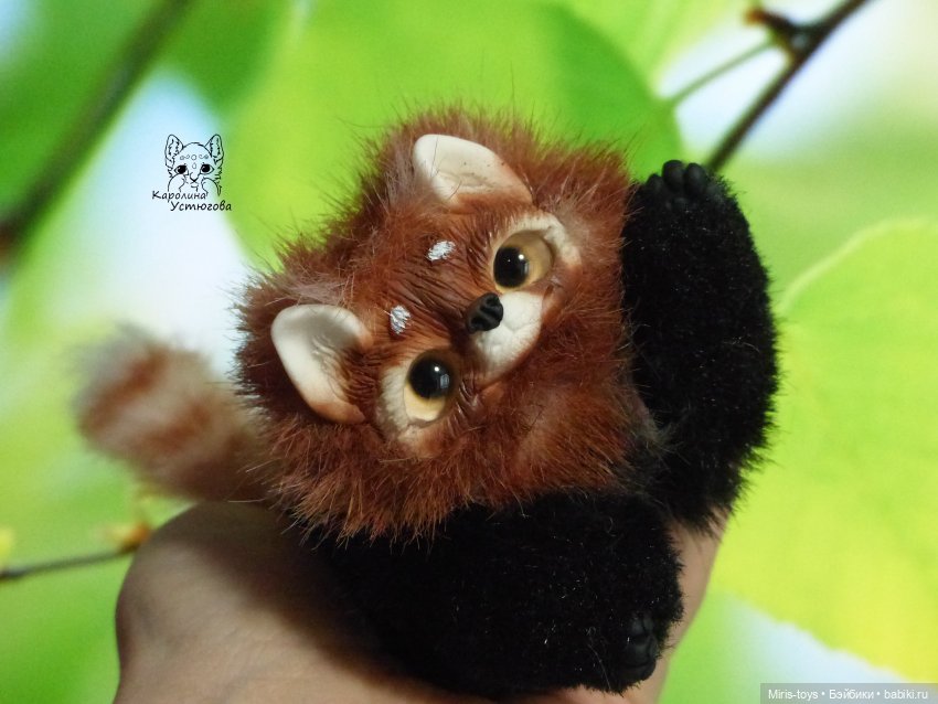 Красная панда — Игрушки в смешанной технике (мех и глина): Арт (фото 8)