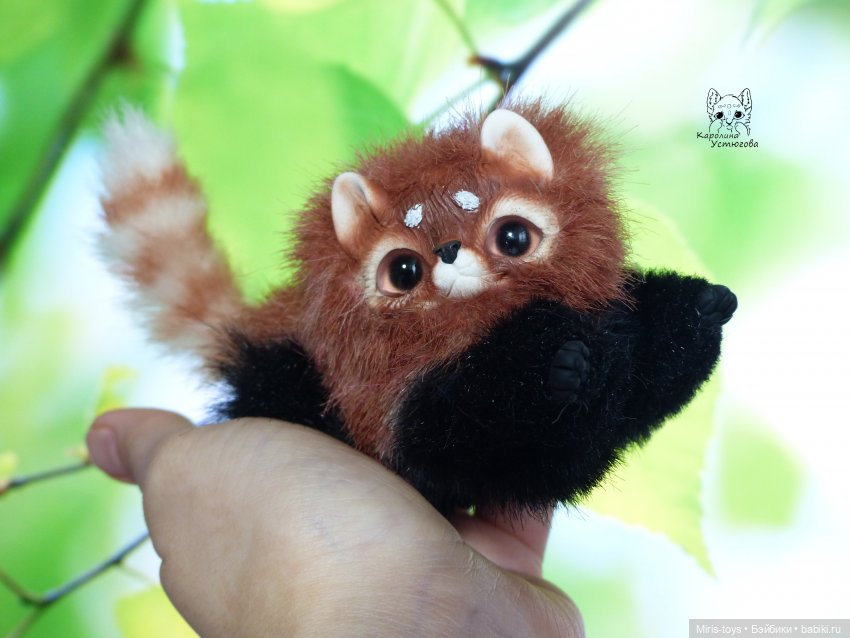 Красная панда — Игрушки в смешанной технике (мех и глина): Арт (фото 2)