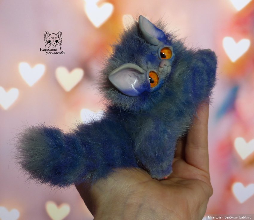 Чернильный кот — Игрушки в смешанной технике (мех и глина): Арт (фото 7)