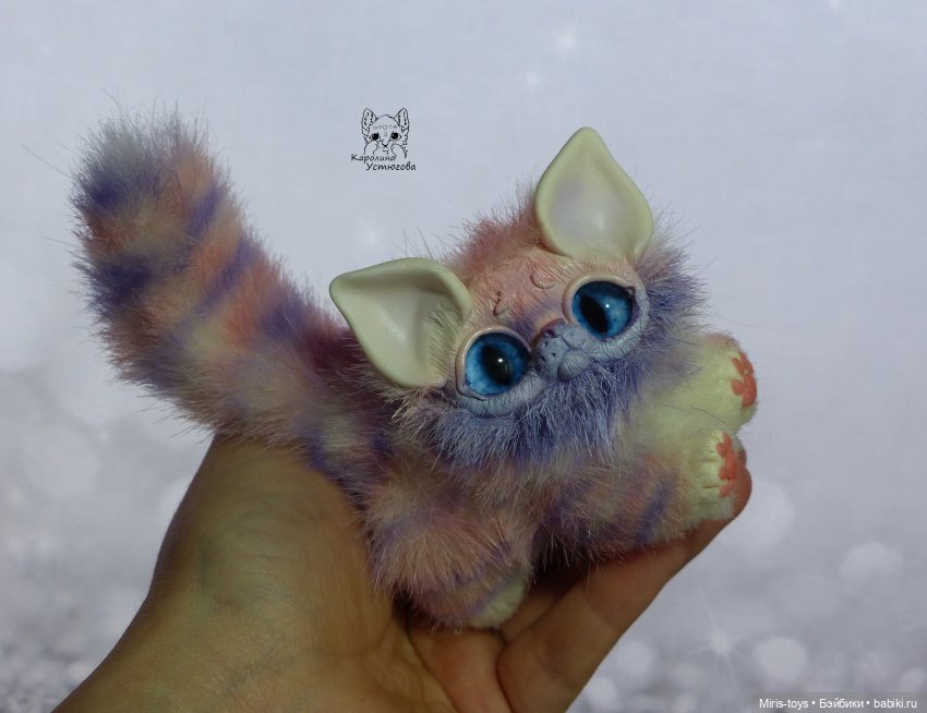 Котенок Мармелад — Игрушки в смешанной технике (мех и глина): Арт (фото 4)