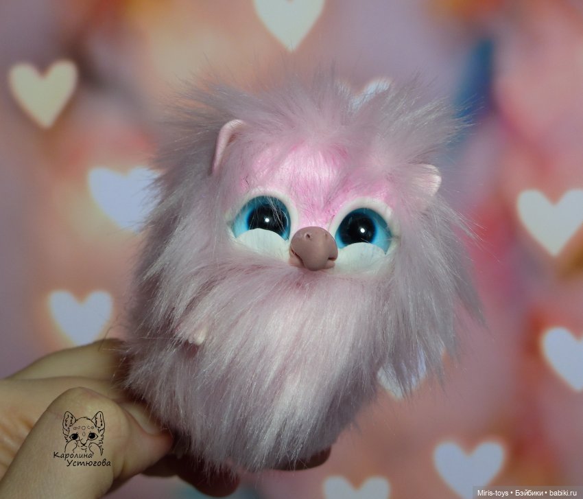 Совенок Сахарный Пух — Игрушки в смешанной технике (мех и глина): Арт
