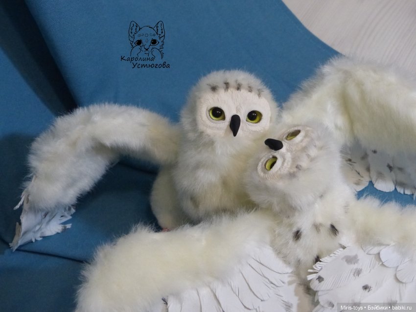 Полярные Совы — Игрушки в смешанной технике (мех и глина): Арт (фото 6)