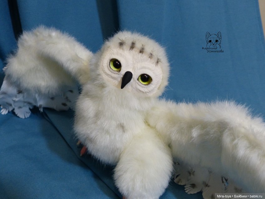 Полярные Совы — Игрушки в смешанной технике (мех и глина): Арт