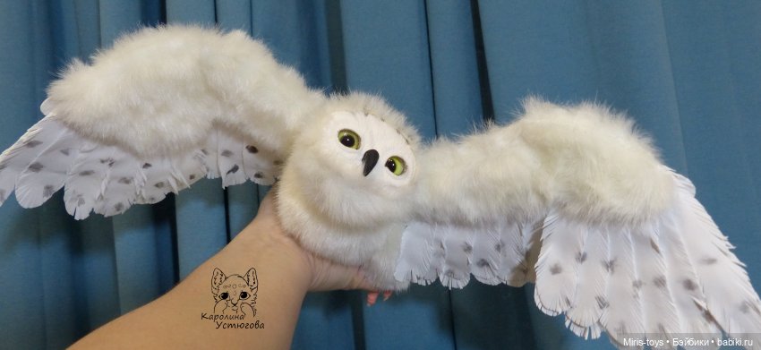 Полярные Совы — Игрушки в смешанной технике (мех и глина): Арт (фото 8)