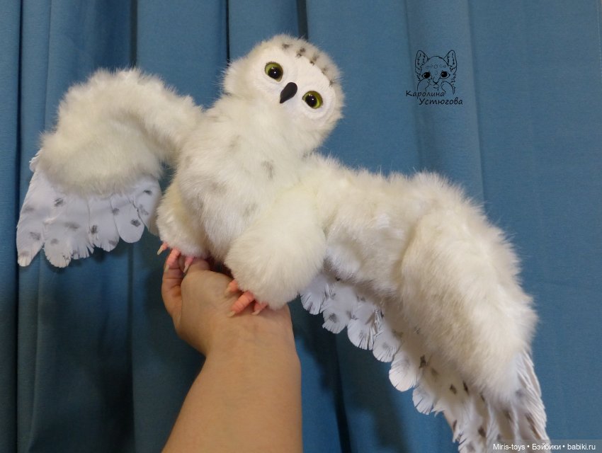 Полярные Совы — Игрушки в смешанной технике (мех и глина): Арт