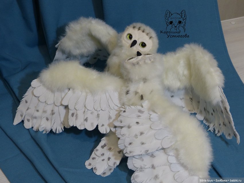 Полярные Совы — Игрушки в смешанной технике (мех и глина): Арт (фото 7)
