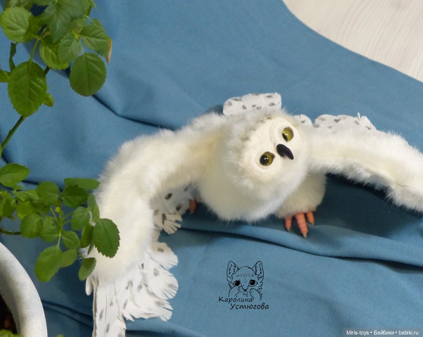 Полярные Совы — Игрушки в смешанной технике (мех и глина): Арт