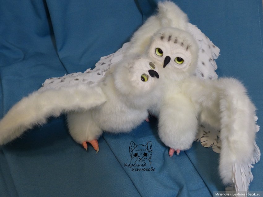 Полярные Совы — Игрушки в смешанной технике (мех и глина): Арт (фото 4)