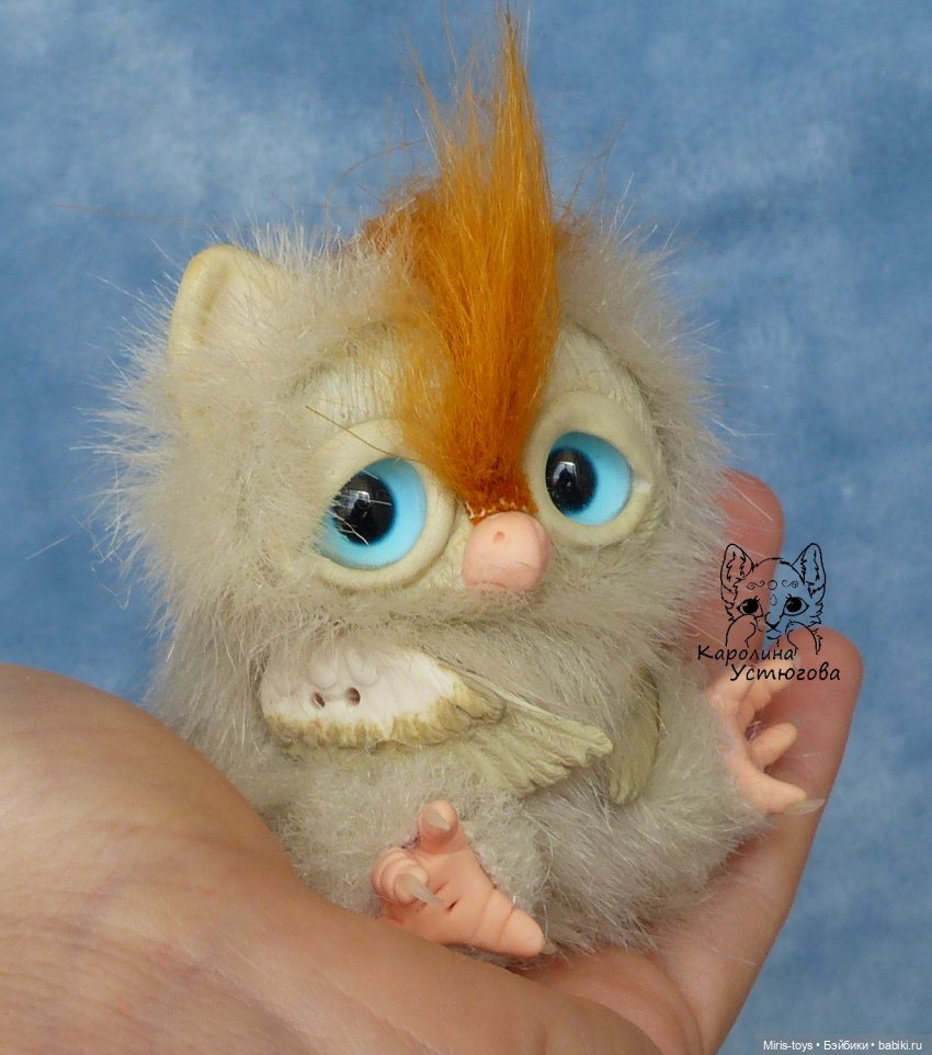 Совятушки — Игрушки в смешанной технике (мех и глина): Арт (фото 5)