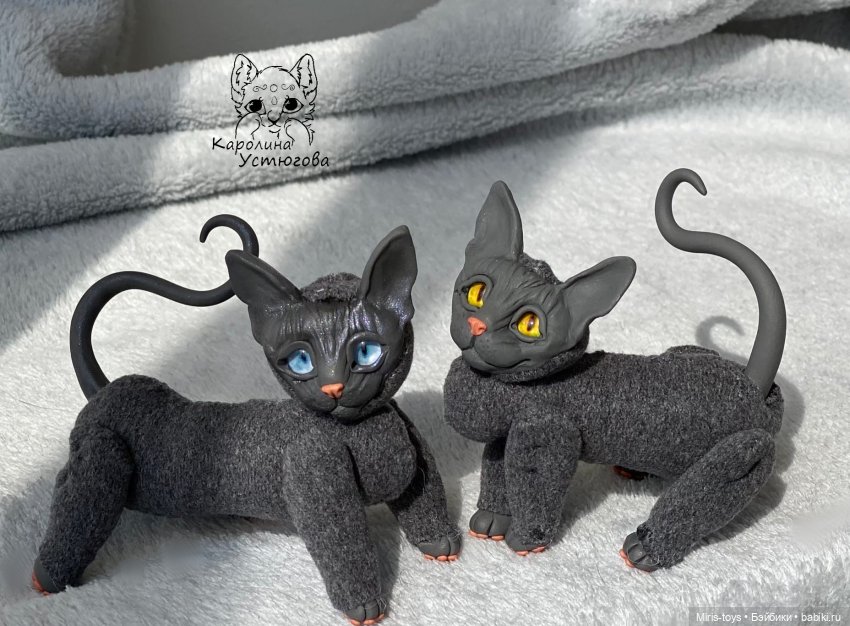 Сфинксы под солнцем — Игрушки в смешанной технике (мех и глина): Арт (фото 7)