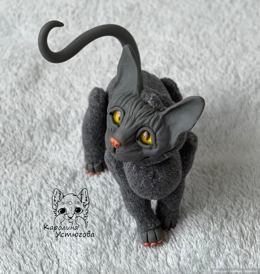 Сфинксы под солнцем — Игрушки в смешанной технике (мех и глина): Арт