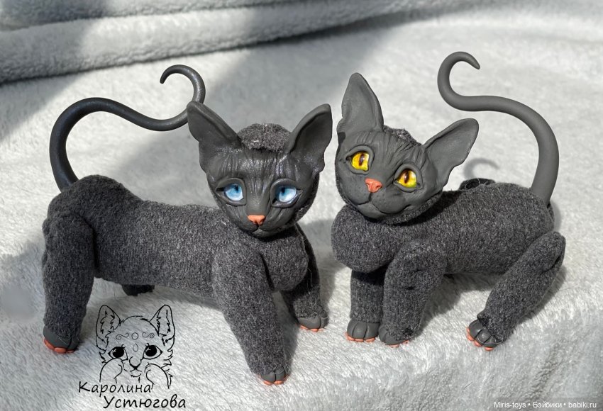 Сфинксы под солнцем — Игрушки в смешанной технике (мех и глина): Арт (фото 3)