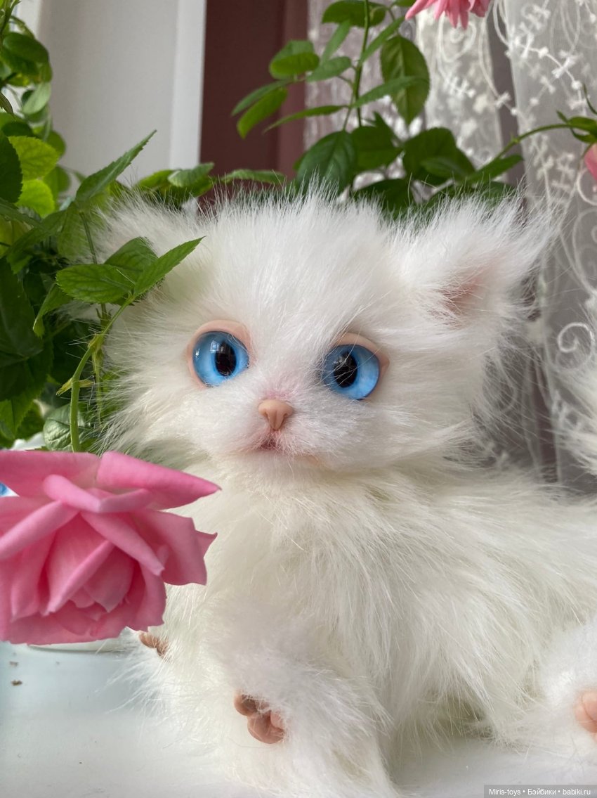 Кошечка Глория — Игрушки в смешанной технике (мех и глина): Арт (фото 3)